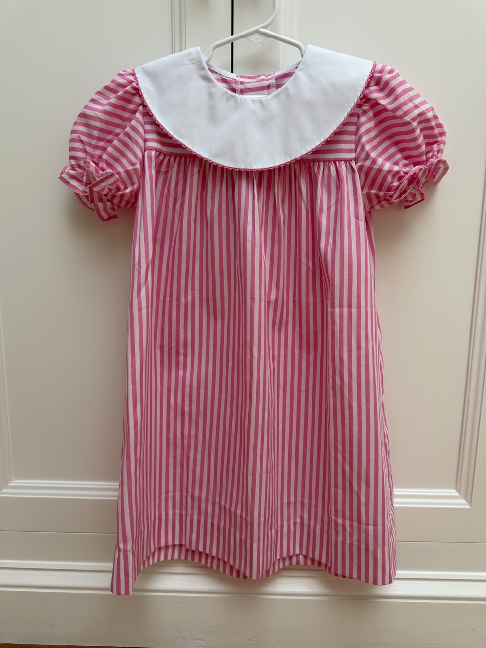 The Beaufort Bonnet Company Calloway Collar Dress Pink Stripe NWT Size 7